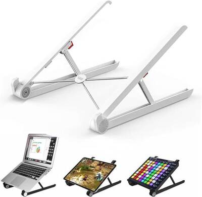 Bix Saiji X1 Alüminyum Notebook Laptop Standı, Beyaz - 1