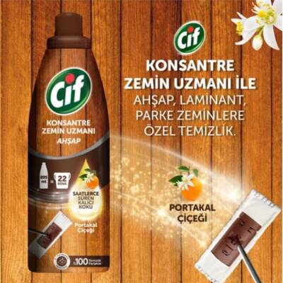 Cif Konsantre Zemin Uzmanı Ahşap Portakal Çiçeği 895 ml - 3