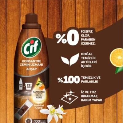 Cif Konsantre Zemin Uzmanı Ahşap Portakal Çiçeği 895 ml - 4