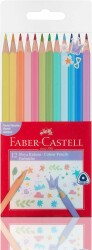 Faber-Castell Pastel Renkler Üçgen Boya Kalemi 12'li - 1