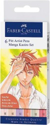 Faber-Castell Pitt Artist Pen Manga 6lı set, Kaoiro - 1