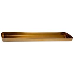 Jumbo Capella Mat Gold Dikdörtgen Servis Tepsisi 40x13 cm - 1