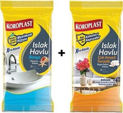 Koroplast Islak Havlu Banyo + Çok Amaçlı 2'li - 1