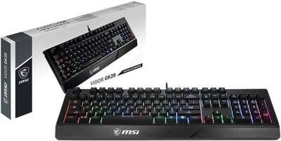 MSI Vigor GK20 Rainbow Kablolu Oyuncu Klavyesi, Türkçe Q - 1